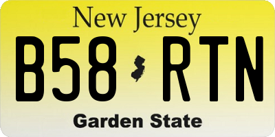 NJ license plate B58RTN