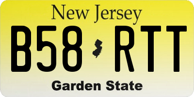 NJ license plate B58RTT