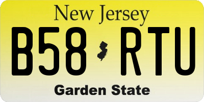 NJ license plate B58RTU