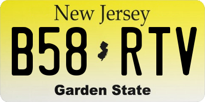 NJ license plate B58RTV