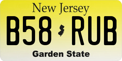 NJ license plate B58RUB