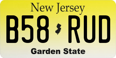 NJ license plate B58RUD