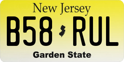 NJ license plate B58RUL
