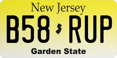 NJ license plate B58RUP