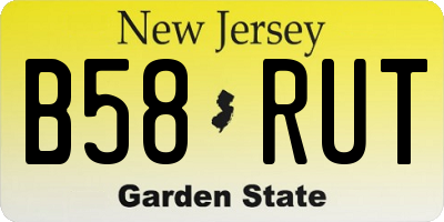 NJ license plate B58RUT