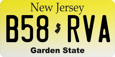 NJ license plate B58RVA
