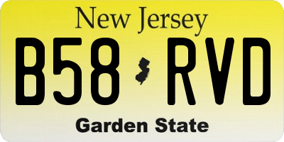 NJ license plate B58RVD