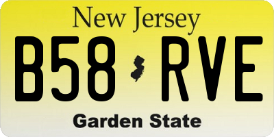 NJ license plate B58RVE