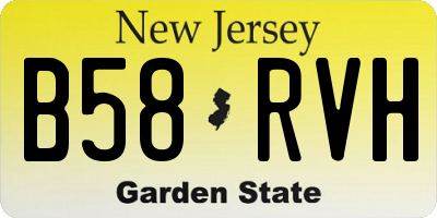 NJ license plate B58RVH