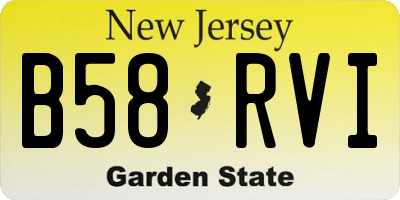 NJ license plate B58RVI