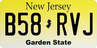 NJ license plate B58RVJ