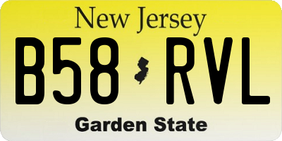 NJ license plate B58RVL