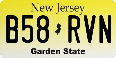 NJ license plate B58RVN