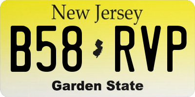NJ license plate B58RVP