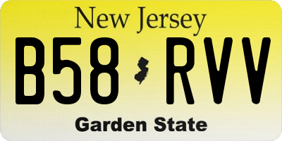 NJ license plate B58RVV