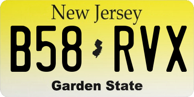 NJ license plate B58RVX
