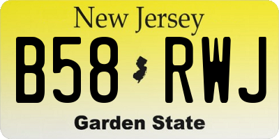 NJ license plate B58RWJ