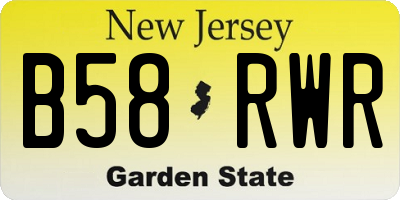 NJ license plate B58RWR