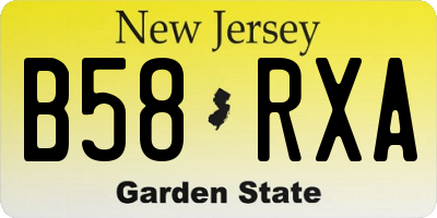 NJ license plate B58RXA