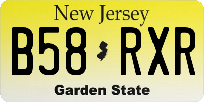 NJ license plate B58RXR