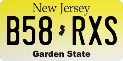 NJ license plate B58RXS