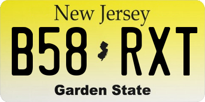 NJ license plate B58RXT