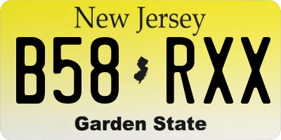 NJ license plate B58RXX