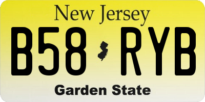 NJ license plate B58RYB