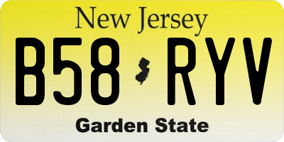 NJ license plate B58RYV