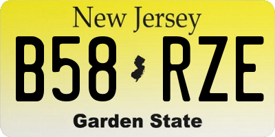 NJ license plate B58RZE