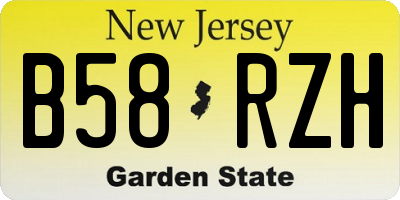 NJ license plate B58RZH