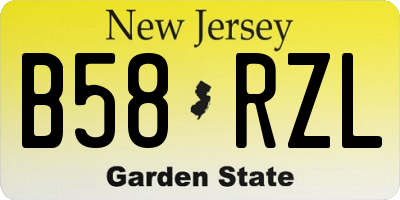 NJ license plate B58RZL