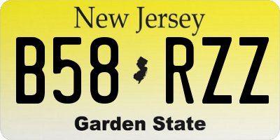 NJ license plate B58RZZ