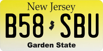 NJ license plate B58SBU