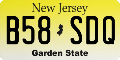 NJ license plate B58SDQ