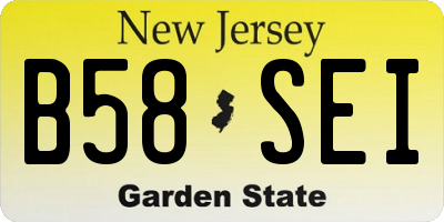 NJ license plate B58SEI