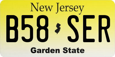 NJ license plate B58SER