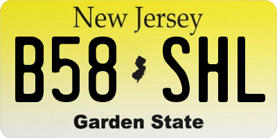 NJ license plate B58SHL