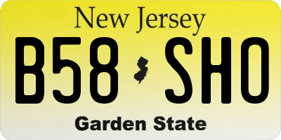 NJ license plate B58SHO