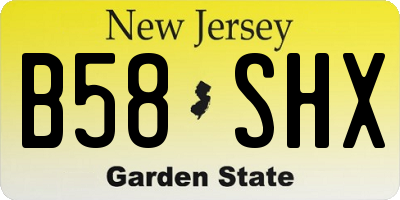 NJ license plate B58SHX