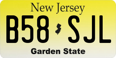 NJ license plate B58SJL