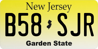 NJ license plate B58SJR