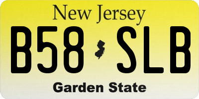 NJ license plate B58SLB