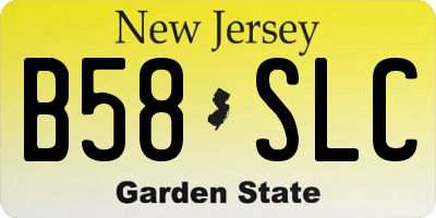 NJ license plate B58SLC