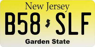 NJ license plate B58SLF