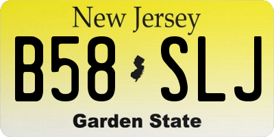 NJ license plate B58SLJ