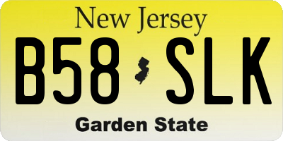NJ license plate B58SLK
