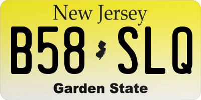 NJ license plate B58SLQ