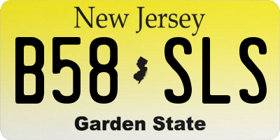 NJ license plate B58SLS