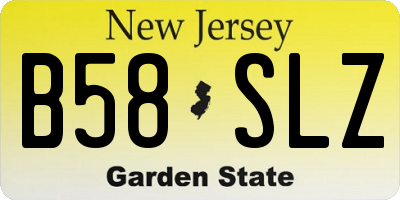 NJ license plate B58SLZ